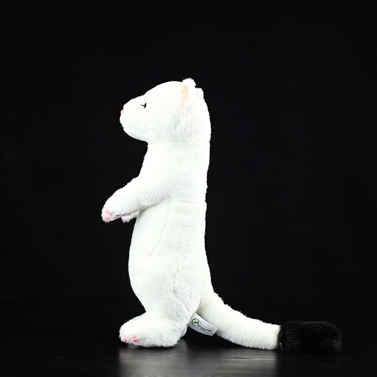 White Stoat Soft Stuffed Plush Toy