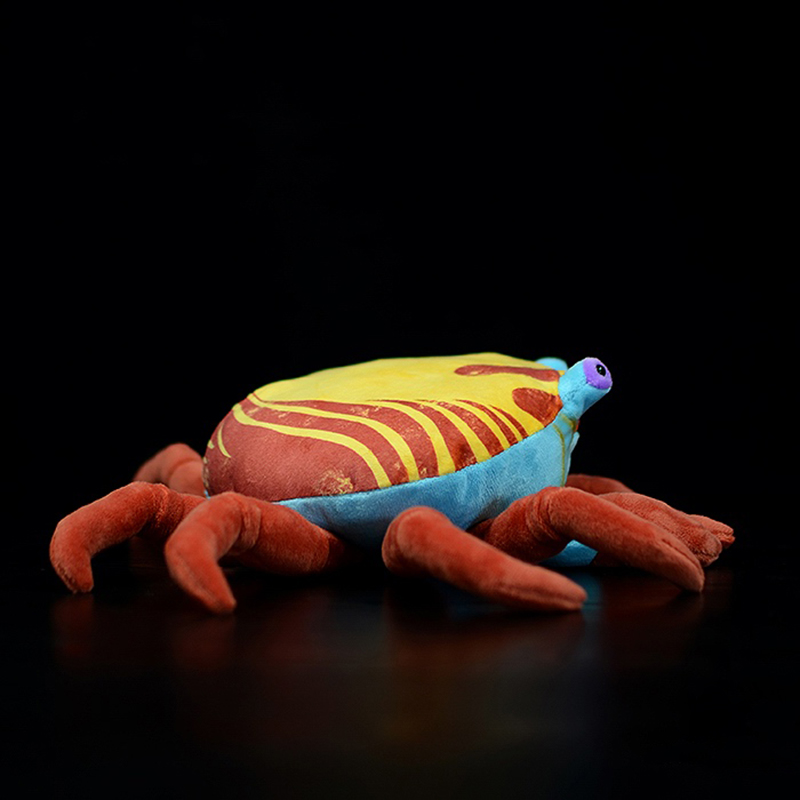 Peluche morbido di granchio rosso e giallo