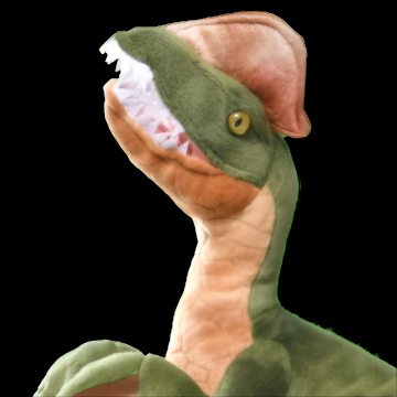 Brinquedo de pelúcia macio de pelúcia de dinossauro Dilophosaurus realista