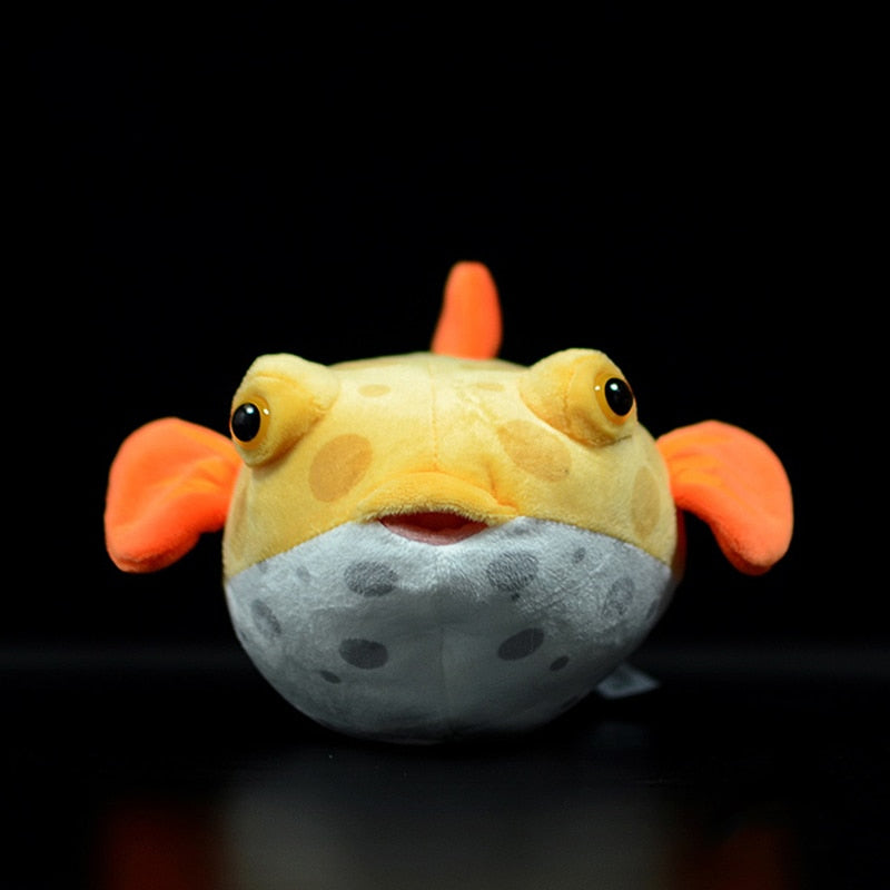 Plyšová plyšová plyšová vycpaná krabička jako živoucí Pufferfish