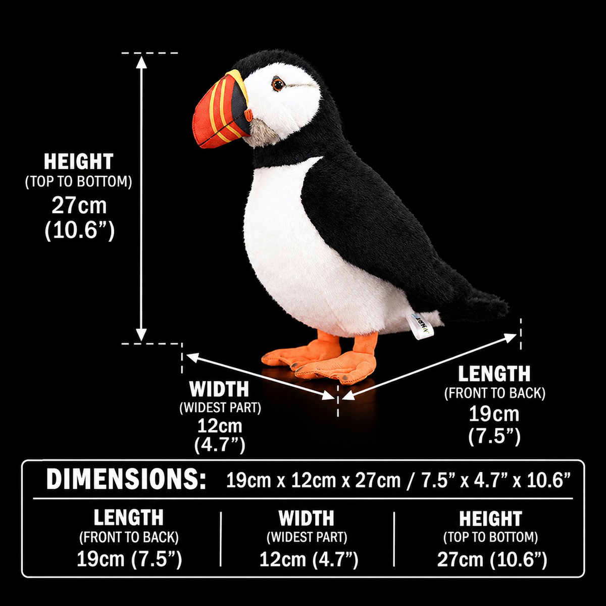 Atlantic Puffin Bird Soft Stuffed Plush Toy