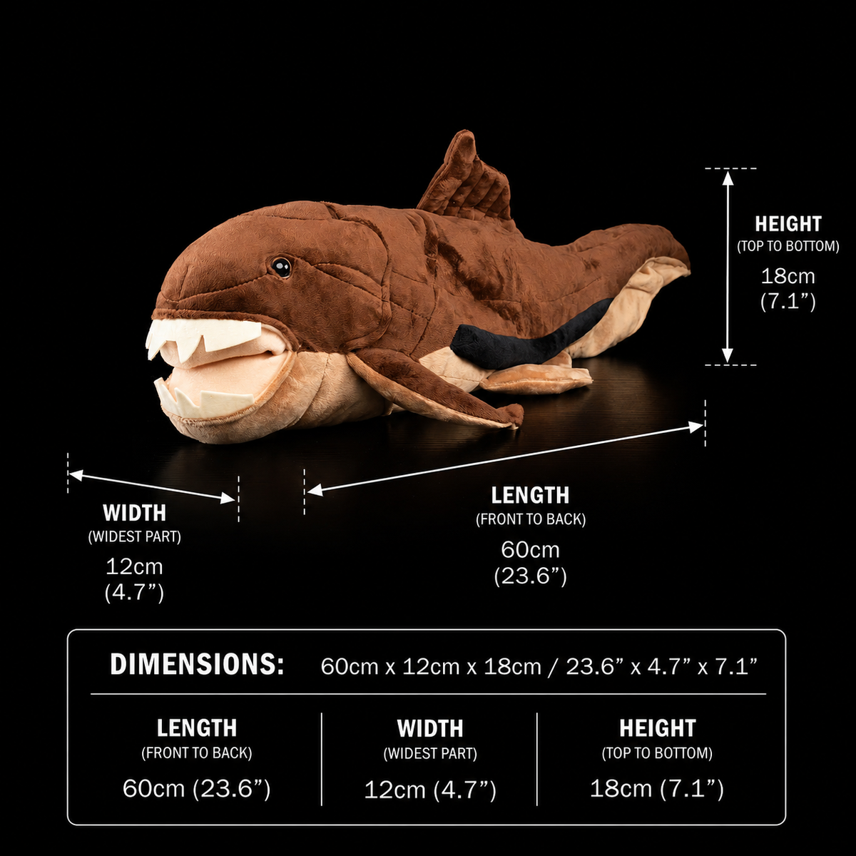 Dunkleosteus Prehistoric Fish Soft Stuffed Plush Toy