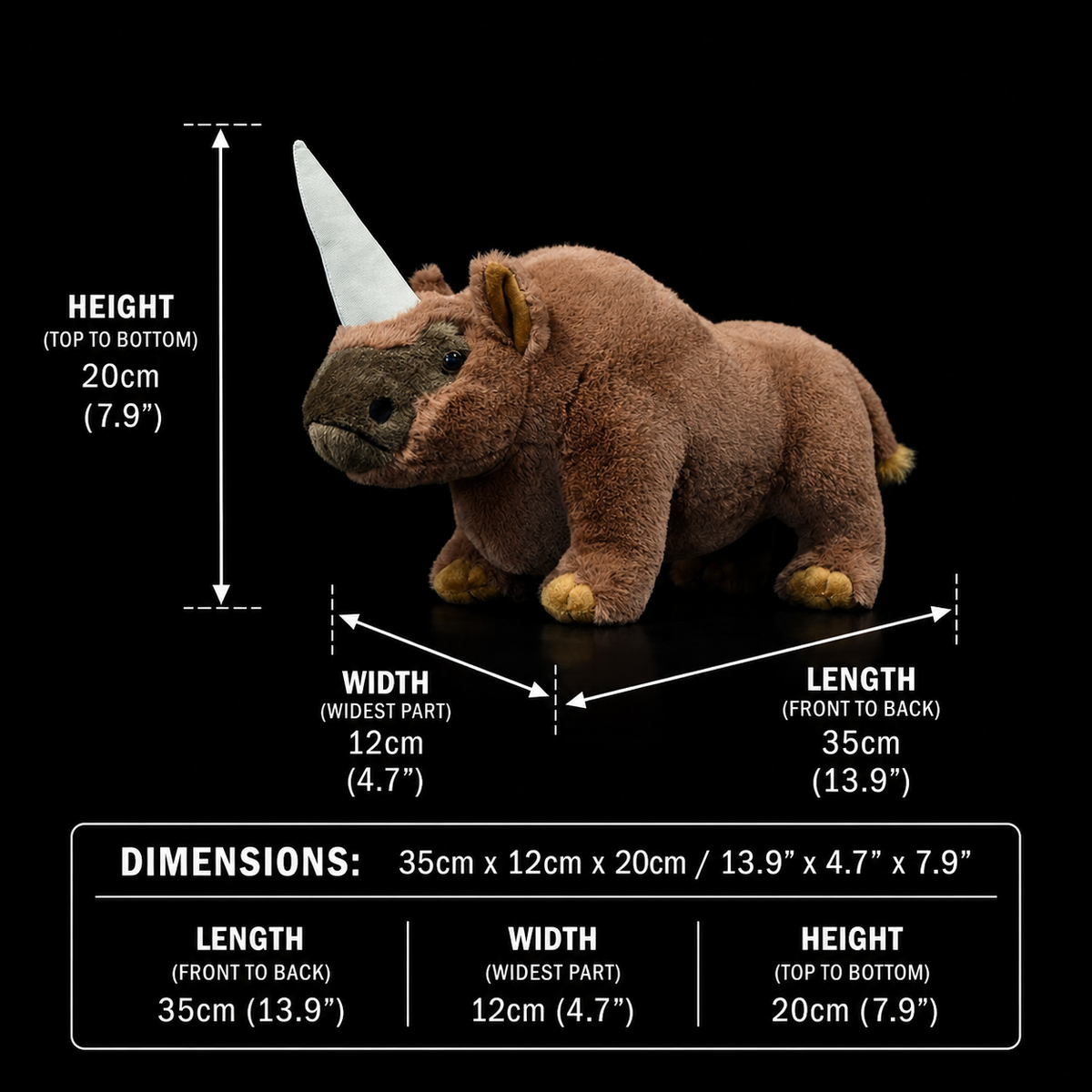 Elasmotherium Prehistoric Soft Stuffed Plush Toy