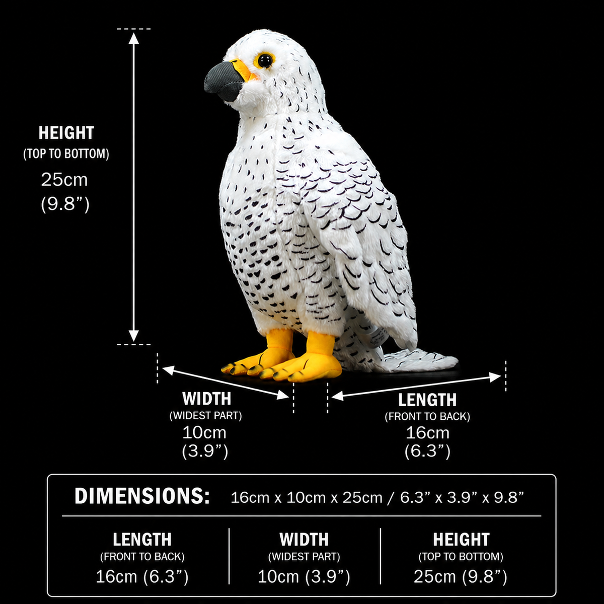Gyrfalcon Bird Soft Stuffed Plush Toy