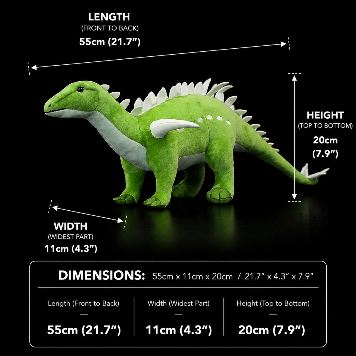 Huayangosaurus Dinosaur Soft Stuffed Plush Toy