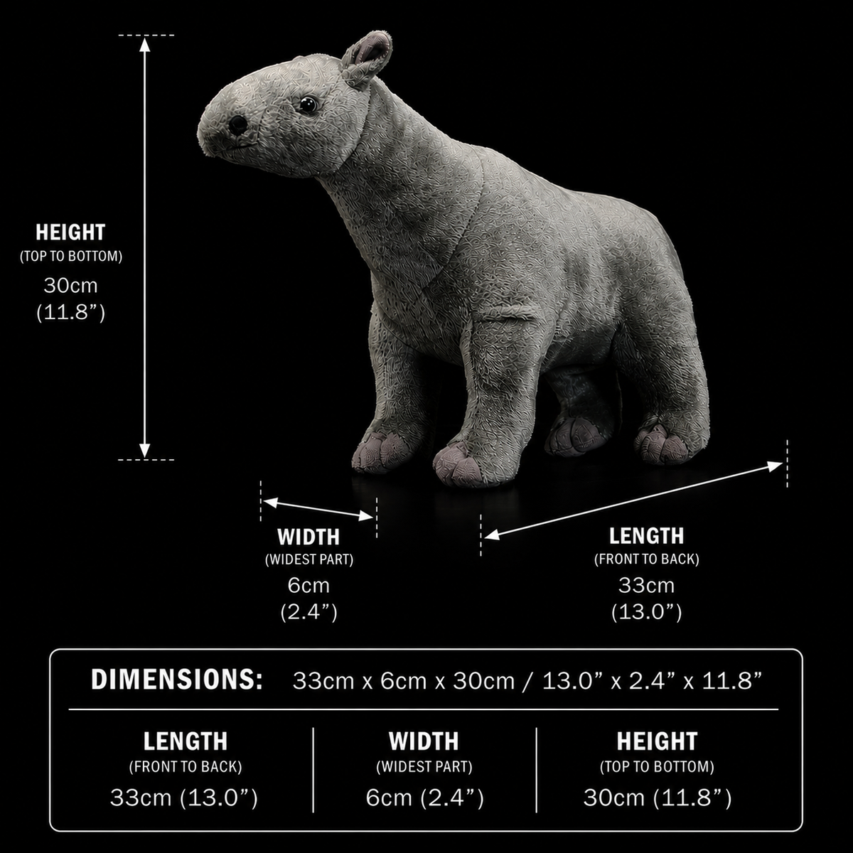 Paraceratherium Prehistoric Soft Stuffed Plush Toy