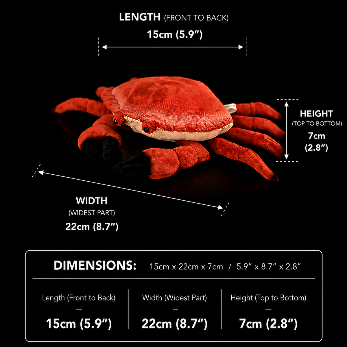 Red Rock Crab Soft Stuffed Plush Toy
