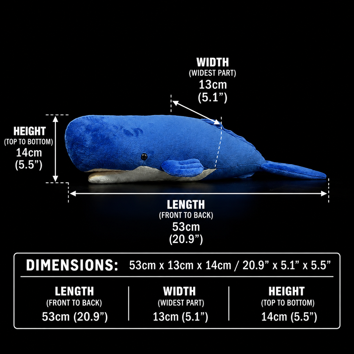 Sperm Whale Stuffed Soft Plush Toy