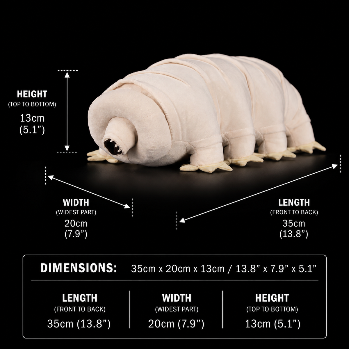 Tardigrade Water Bear Soft Stuffed Plush Toy