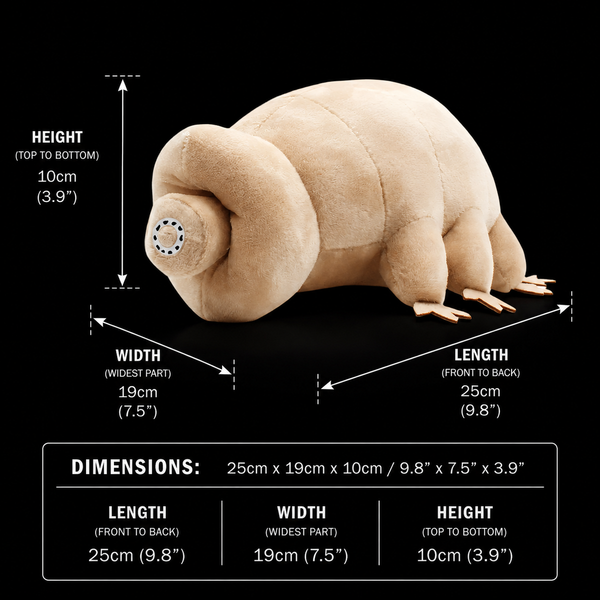 Tardigrade Water Bear Soft Stuffed Plush Toy