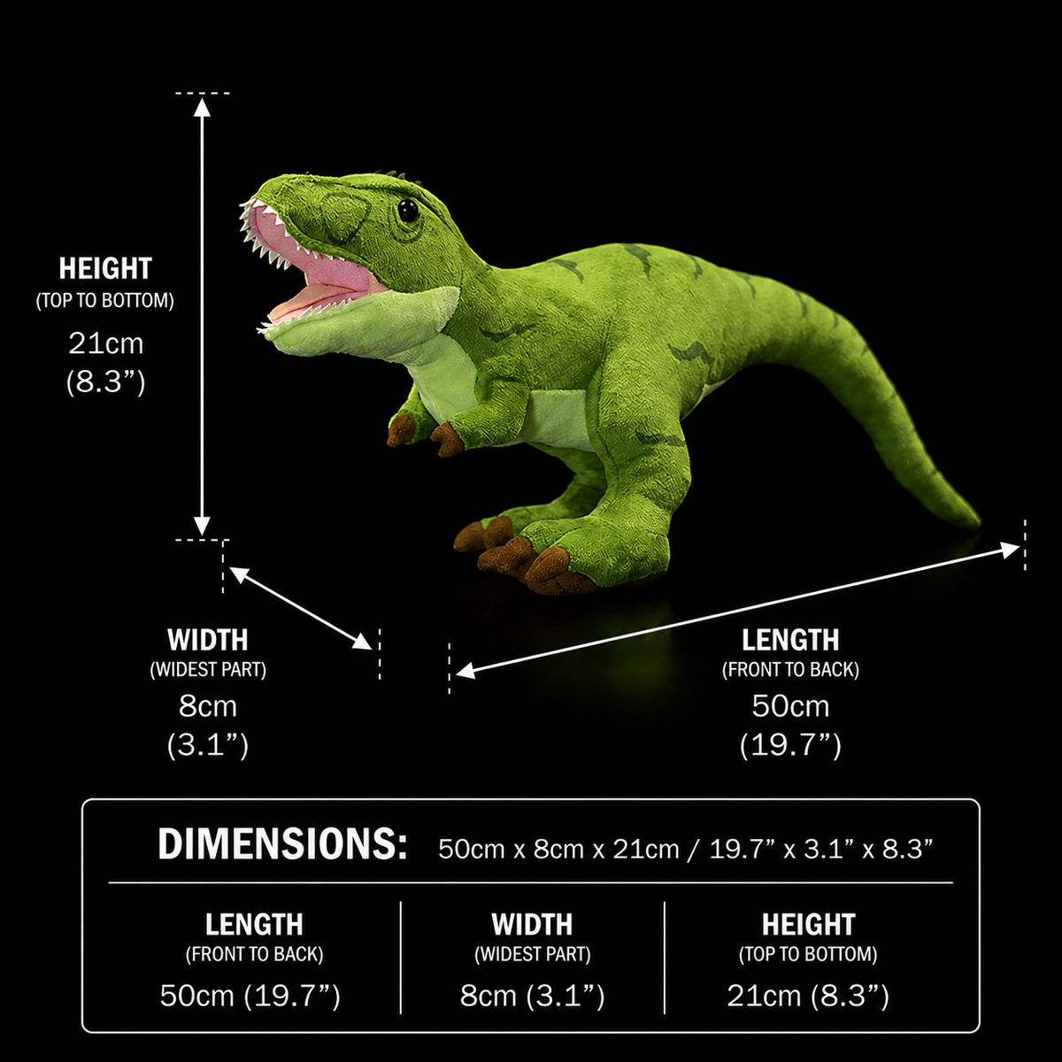 Tyrannosaurus T-Rex Dinosaur Soft Stuffed Plush Toy