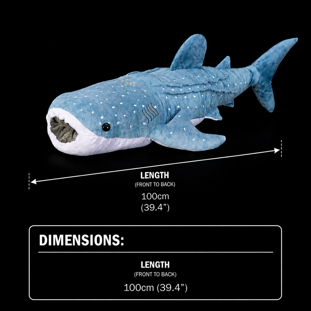 Full Size Whale Shark Soft Stuffed Plush Toy
