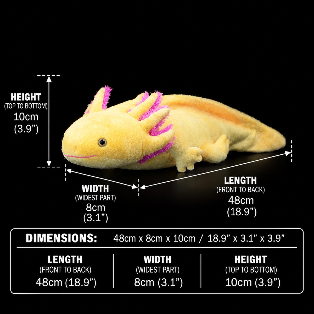 Rosa Axolotl, weiches Plüschtier