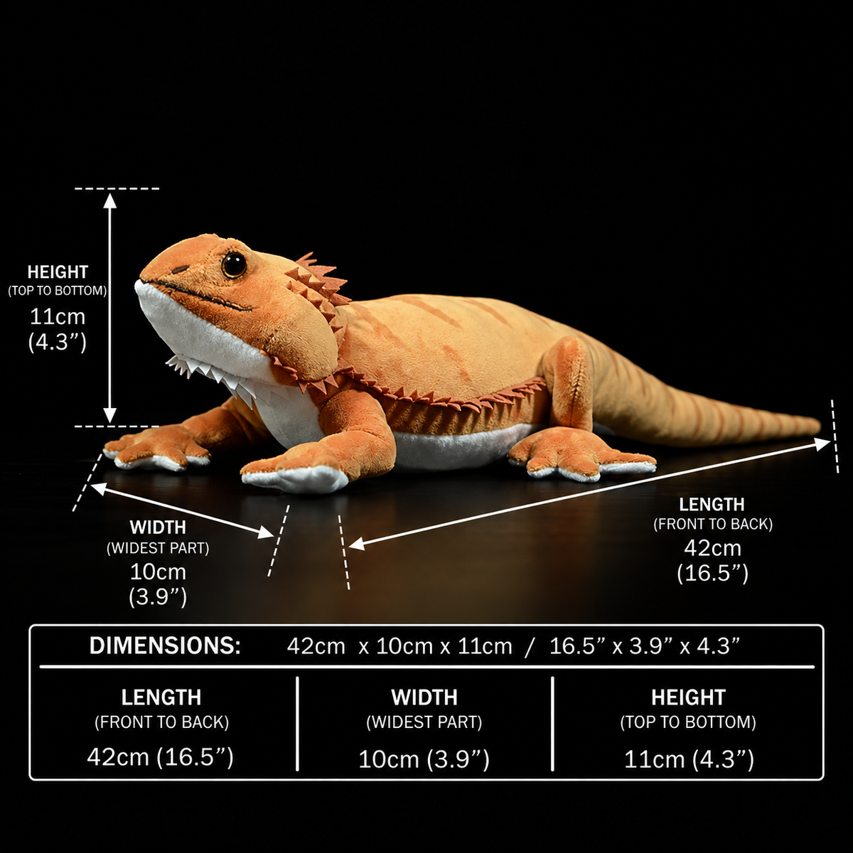 Bearded Dragon Lizard Soft Stuffed Plush Toy