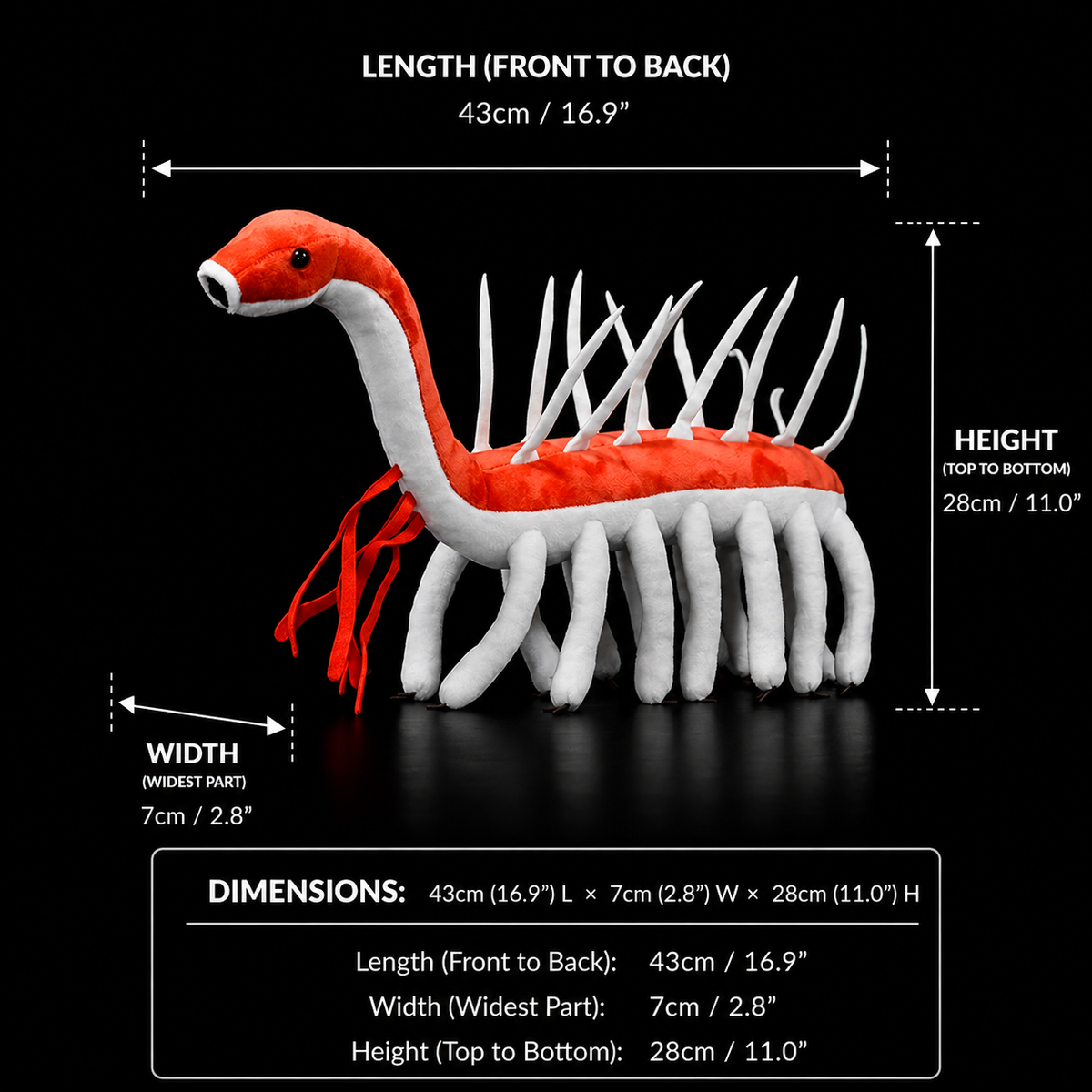 Hallucigenia Cambrian Animal Soft Stuffed Plush Toy
