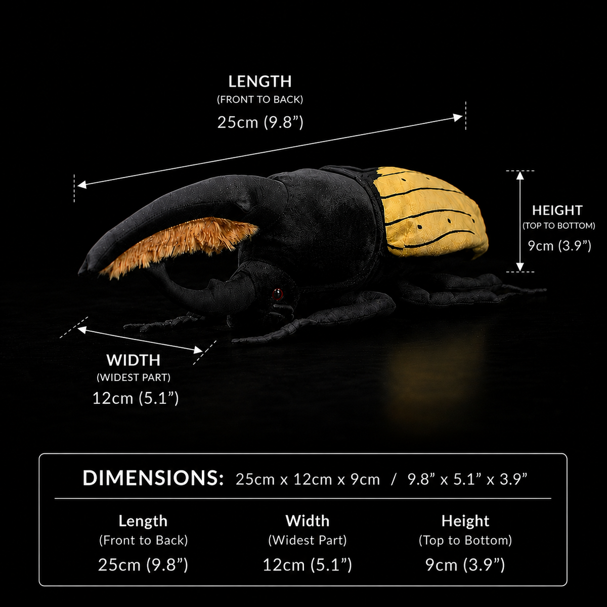 Hercules Beetle měkká plyšová hračka