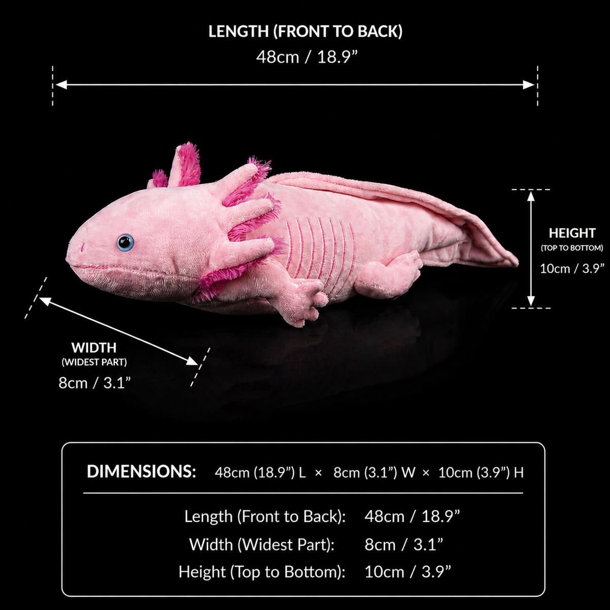 Pink Axolotl Soft Stuffed Plush Toy