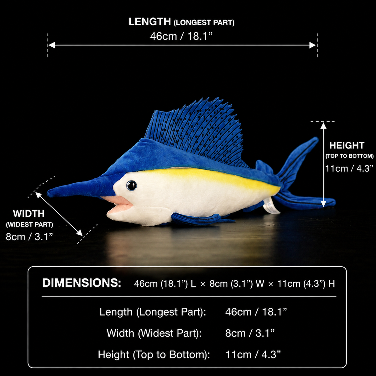 Sailfish Soft Stuffed Plush Toy