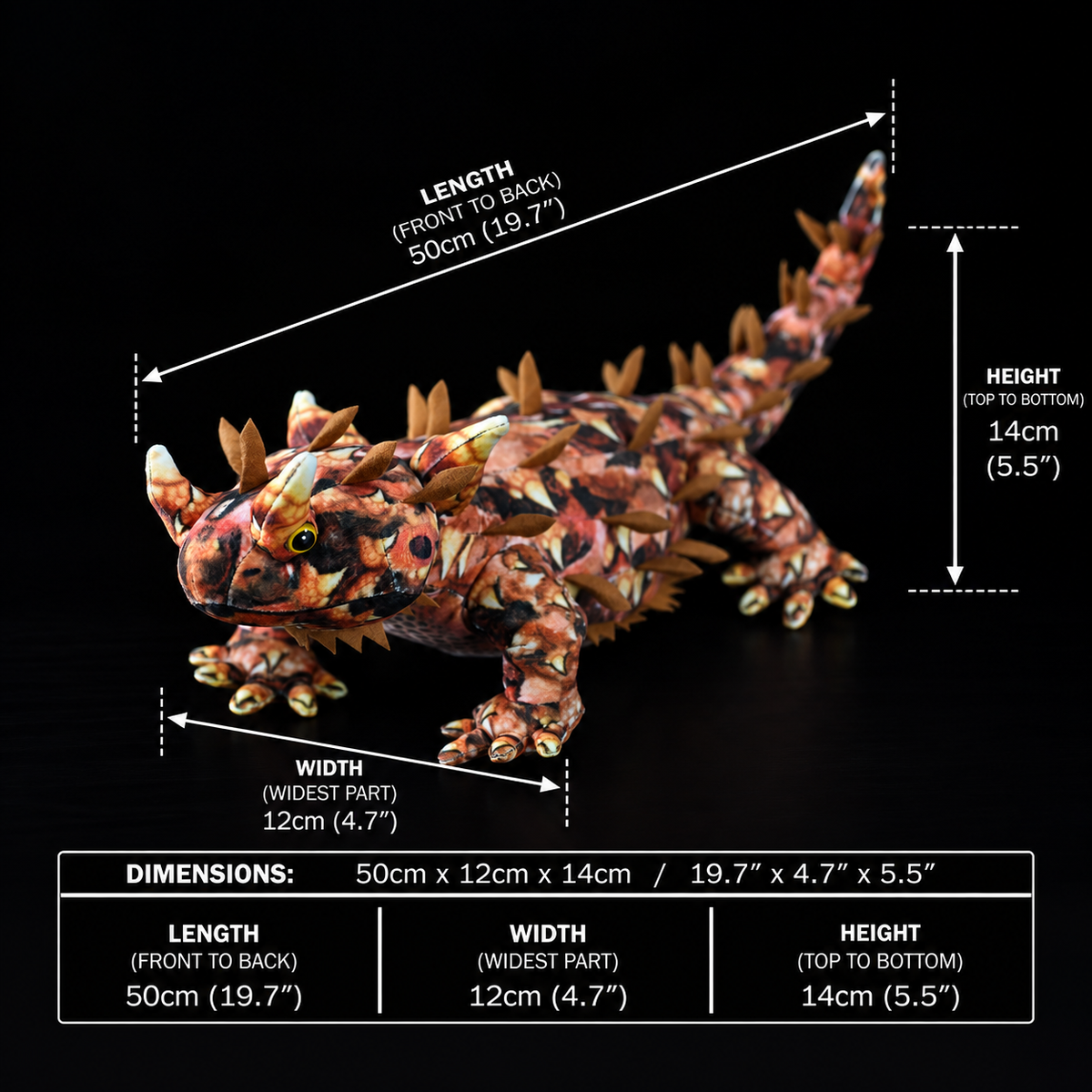 Thorny Devil Lizard Soft Stuffed Plush Toy