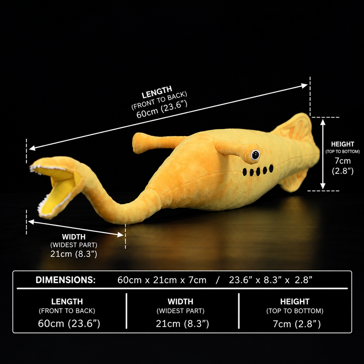 Tullimonstrum Tully Monster Soft Stuffed Plush Toy