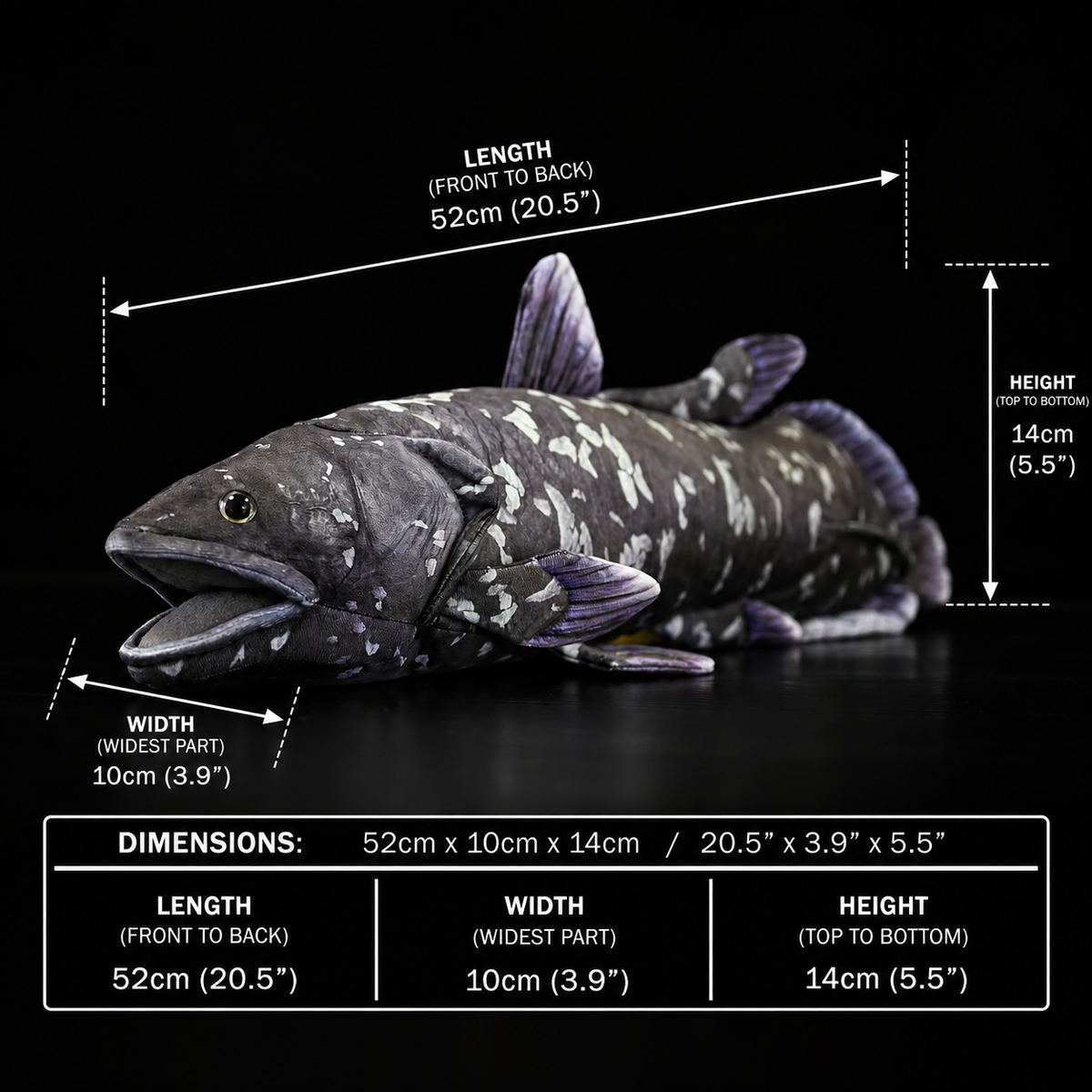 Coelacanth Fish Soft Stuffed Plush Toy