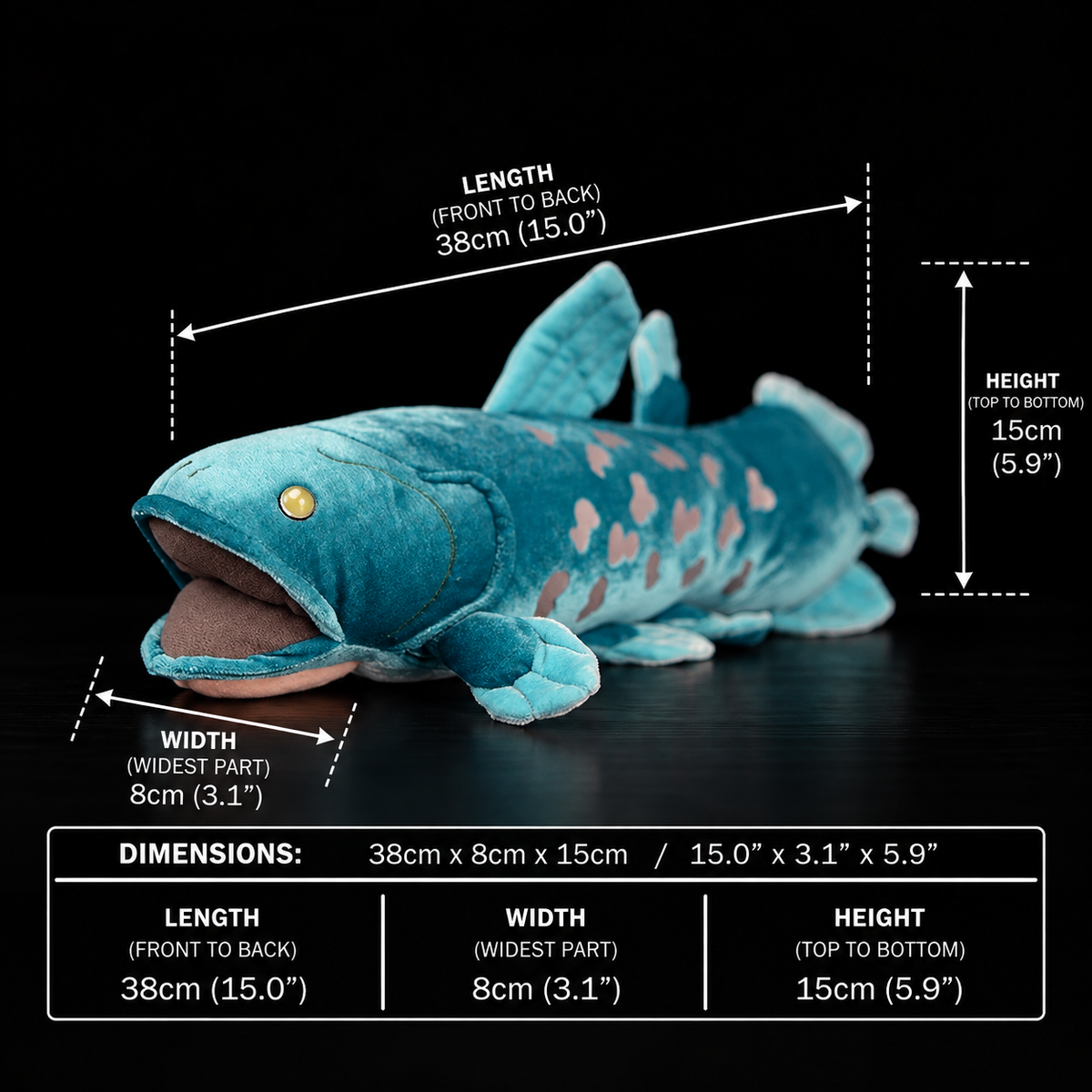 Coelacanth Fish Soft Stuffed Plush Toy