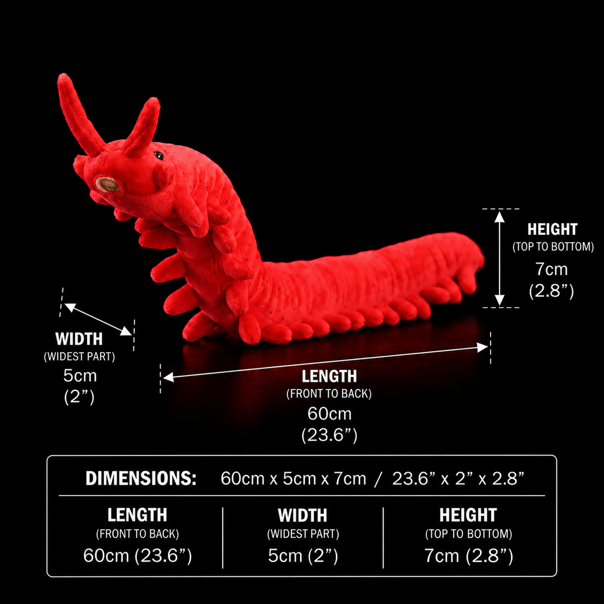 Velvet Worm Soft Stuffed Plush Toy