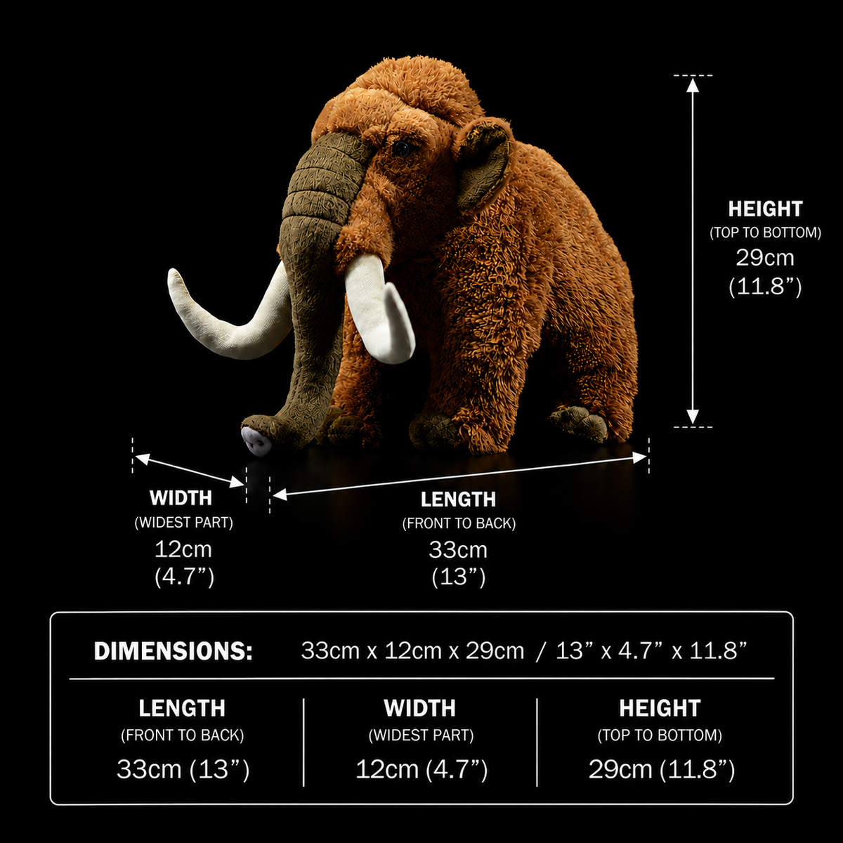 Wooly Mammoth Soft Stuffed Plush Toy